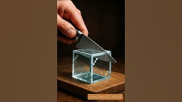 Glass Block #AI #asmr #minecraft #glass #knifeskills #block