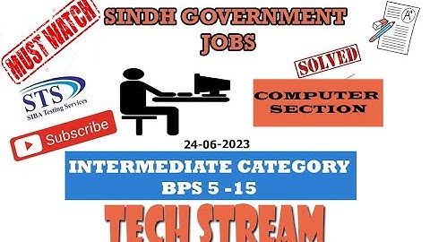 IBA STS Sukkur Intermediate Category solved Computer Section paper held on 24-06-2023 #ibapapermcqs