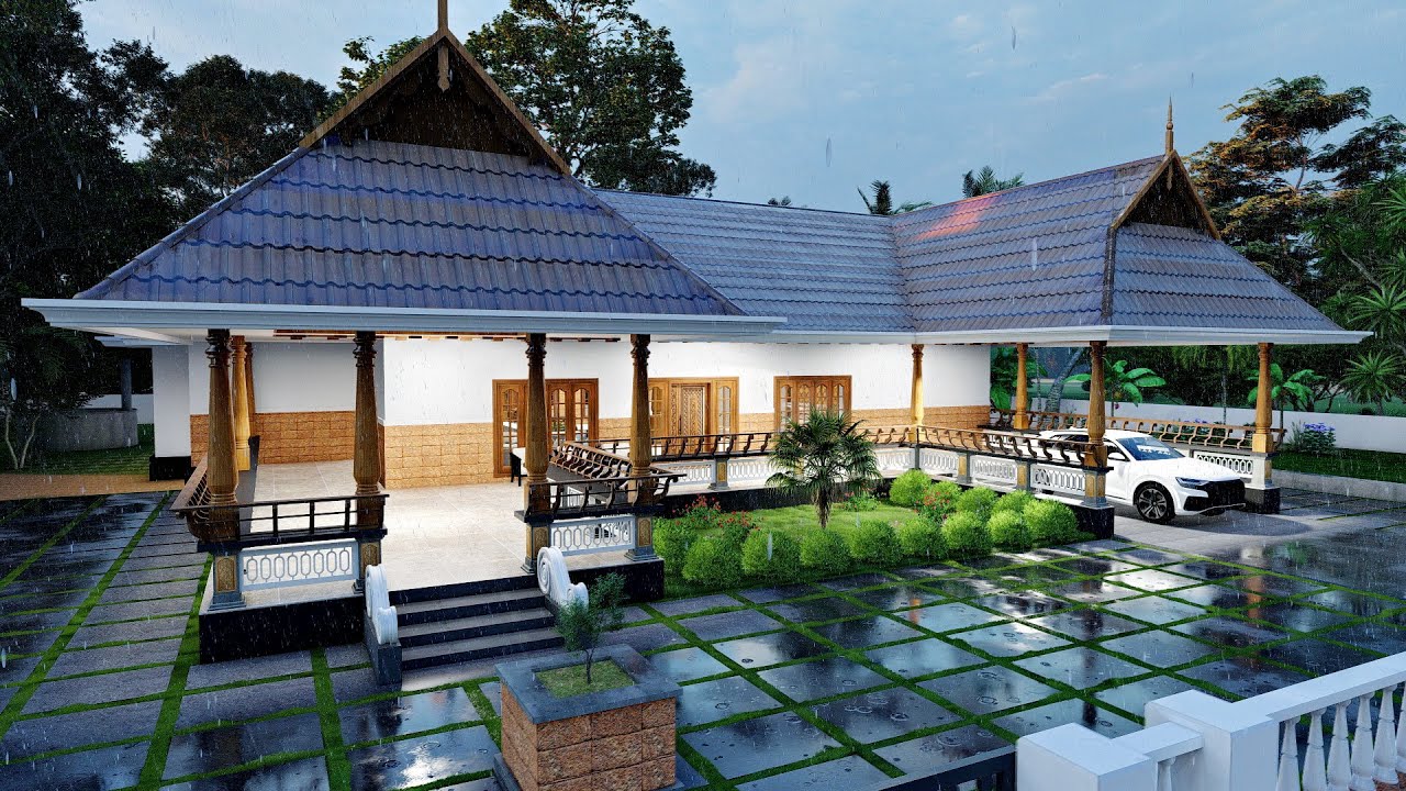 നാലുകെട്ട് | Nalukettu Plan | Kerala Home Tour | Nadumuttam | Lumion Animation