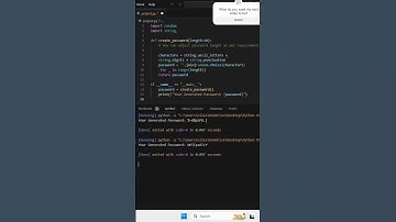Create a random password generator with python #shorts #python #programming