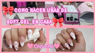 🩷 How to do soft gel nails at home 🩷// step by step + what supplies you need to apply them 🎀 screenshot 4