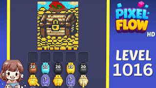 Pixel Flow Level 1016 Solution Walkthrough