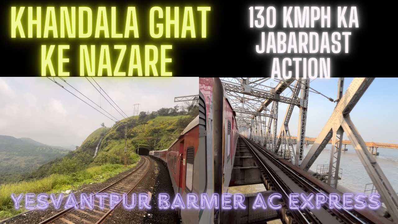 BEAUTIFUL TRAIN JOURNEY THROUGH KHANDALA GHATS | PUNE TO AHMEDABAD 130KMPH ACTION | PART 2