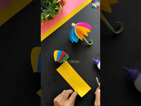 How to Make Paper Umbrella |Paper Craft #diy #shorts #viral #shortvideo #youtube #youtubeshorts