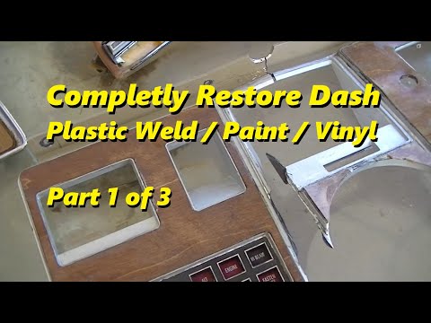 Lincoln Dash Repair  / Plastic Welding / Paint / Wood Grain Vinyl / Beautiful Results / Part 1