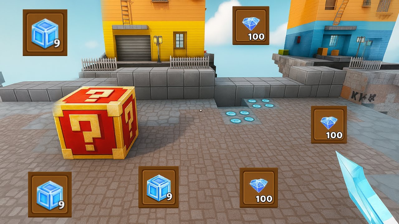 +100 Diamonds (9 cubes 💎) - Sky wars MineFun io #7