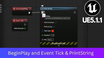 BeginePlay & Event Tick Unreal Engine 5.1.1 Blueprints Code | Basic UE5.1.1 Blueprints