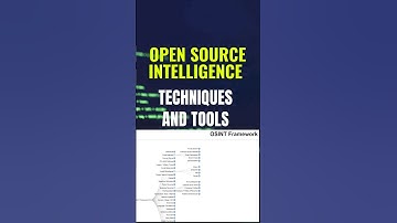 A Brief Video on OSINT Techniques and Tools #osint #shorts #educationalvideo