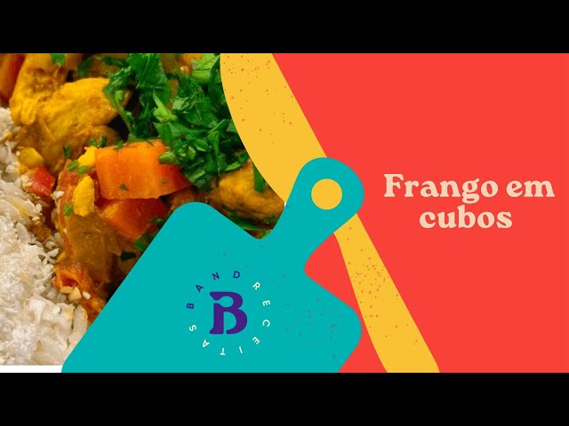 Saborosos cubinhos de frango com um mix delicioso de legumes