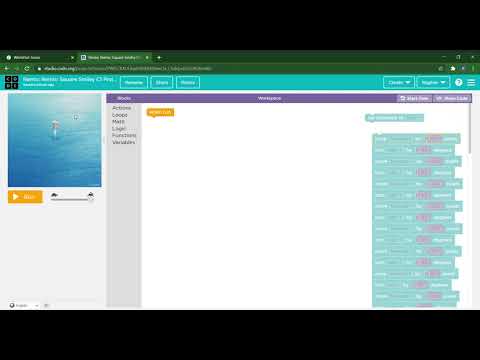 How to make a square smiley using java block coding!