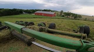 John Deere 4630 and HX15 Mowing