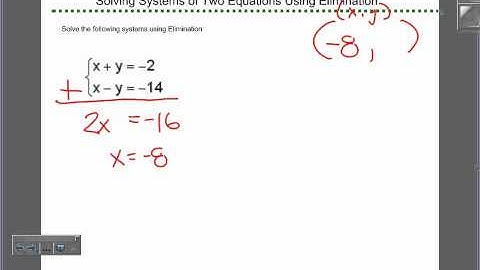 5.3 - Lesson - Solving a System of Equations by Elimination Video Lesson