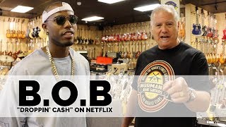 B.o.B shops at Norman's Rare Guitars on New Netflix Show "Droppin Cash"