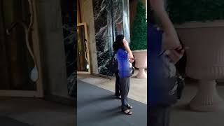 Flexing Views The Entrance Of Mall