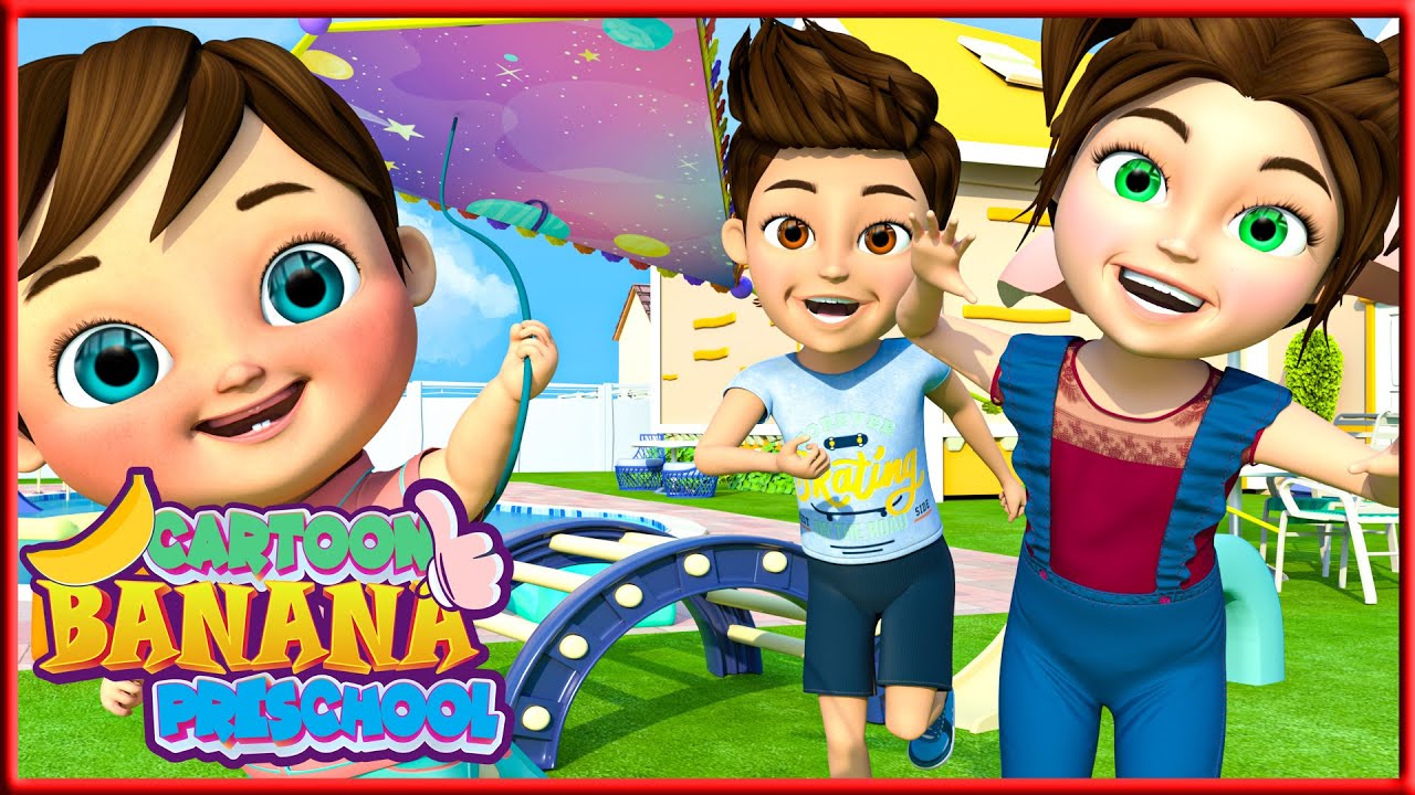 воздушного змея Banana Cartoon Preschoolбанане Мультфильм YouTube