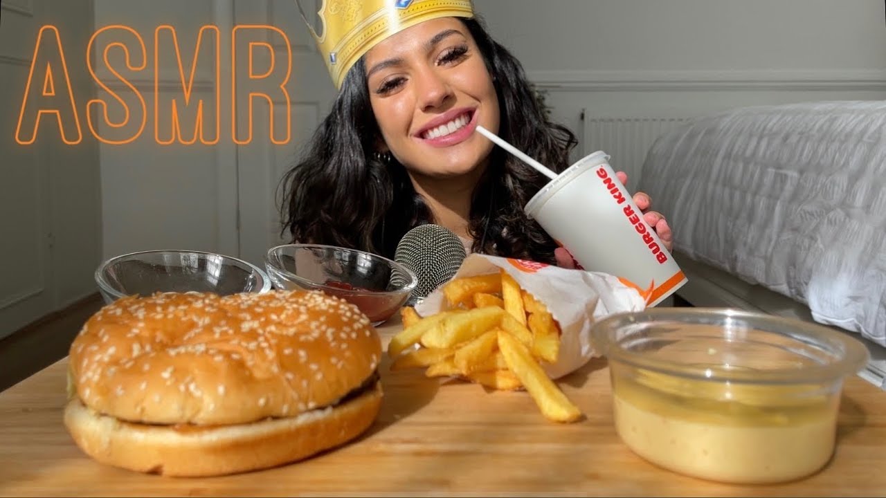 ASMR BURGER KING WHOPPER MEAL (Eating Sounds) *Kitone ASMR*