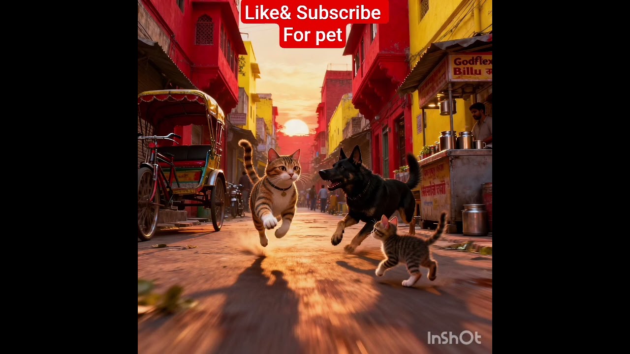 Brave Mom Cat Saves Her Kitten From Angry Dogs | Emotional Rescue Story”