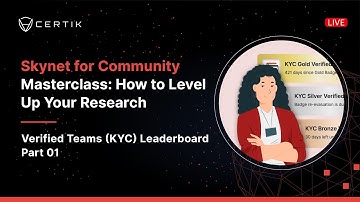 Verified Teams KYC Leaderboard Part 01 | Skynet for Community Masterclass | CertiK