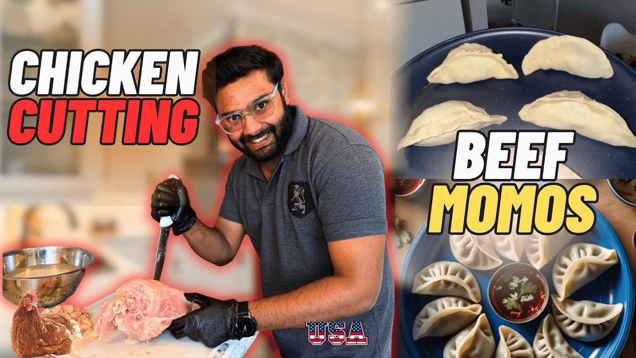 Whole Chicken Cutting | Beef Momos Recipe | Steamed Dumplings | Barook ...