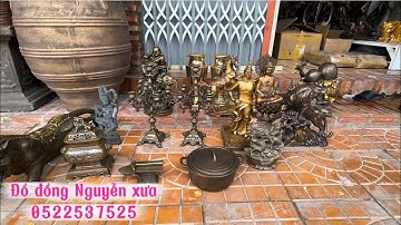 Ngày 5/11 Cụsợ bình đồng _ Bộ búa đe _ Chân nến 5 ngọn _  #đồcổ #đồđồng#đồđồngNguyễnXưa