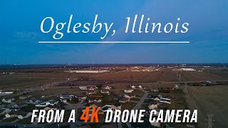 Oglesby, Illinois From A 4K Drone Camera