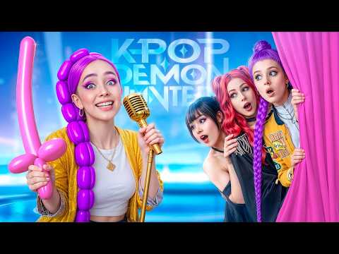 FAKE VS REAL! K-Pop Demon Hunter Huntix Movie Challenge