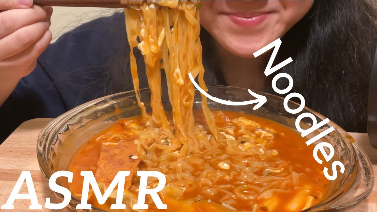 FIRE NOODLES STEW TYPE ASMR *EATING SOUNDS* 火鸡面声控吃播YingBao ASMR YouTube