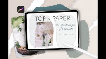 Watercolor torn paper brush for Procreate