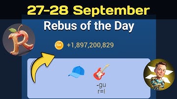 Rebus of the day musk empire 27-28 September | X Empire Rebus of the day today 27 September | Riddle