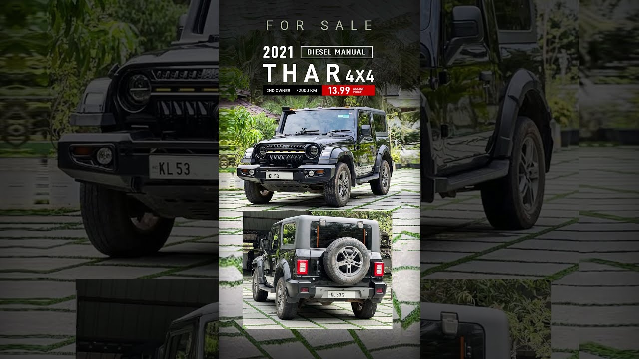 Thar For Sale In Malappuram 9809 558 828 Kerala Forsale Used