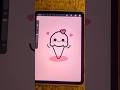 Tracing kawaii drawing in Procreate 💗#shorts #procreate #viral #trending #icecream #yt #digitalart