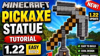 How To Build an EPIC Pickaxe Statue in Minecraft 1.22! 🔥⛏️