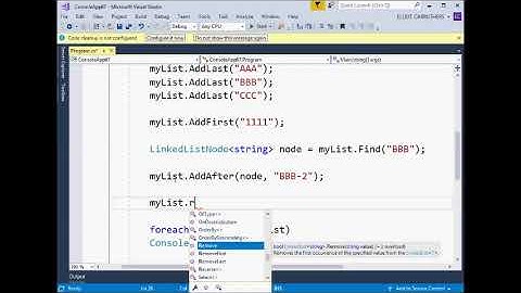 C# LINKED LIST - INTRODUCTION