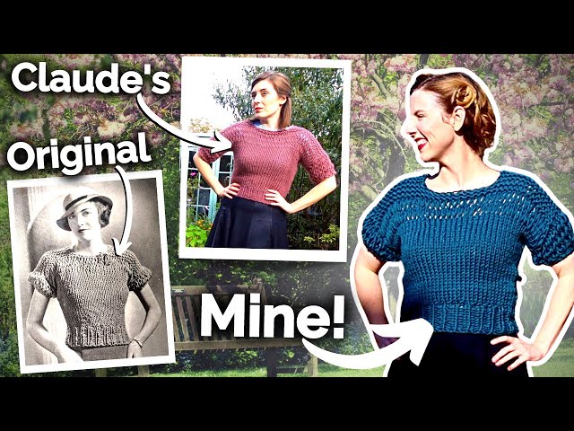 Knit a Super Bulky Vintage Sweater with me || Free Pattern from