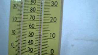 Taking readings Sixs' maximum minimum Thermometer in Project
