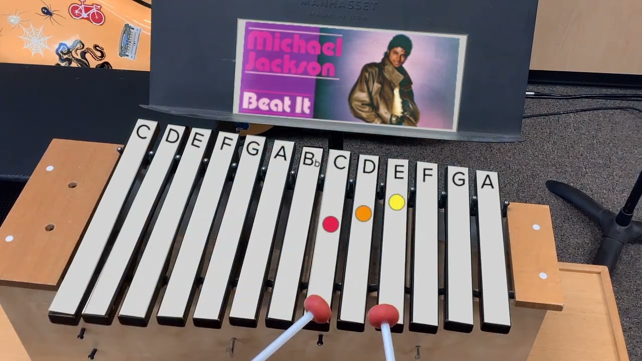 Beat It - Michael Jackson - easy barred instrument play along