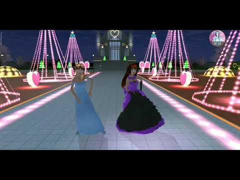 Frozen Elsa and Anna dance in Sakura School Simulator