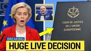 1 MIN AGO: EU Supreme Court ORDERS Von der Leyen to RESIGN Immediately Over CORRUPTION Scandal!