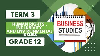 Player Profile TERM 3: HUMAN RIGHTS, INCLUSIVITY, AND ENVIRONMENTAL ISSUES || BUSINESS STUDIES GRADE 12