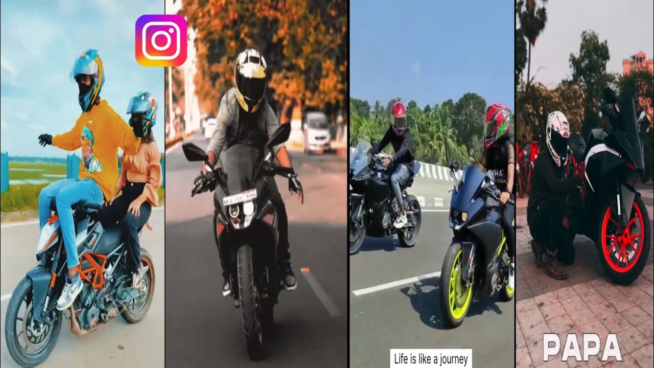 Part 8 Instagram Trending bike reel | Cute girl riding sports bike 🔥 # ...