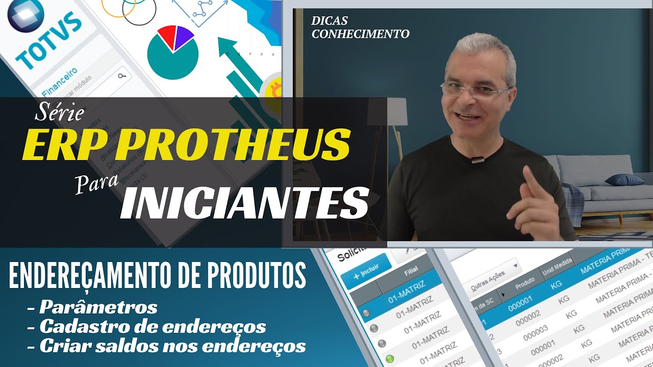 ERP Protheus | Endereçamento de Produtos - Parâmetros / Cadastro Endereços / Criar Saldos Endereços