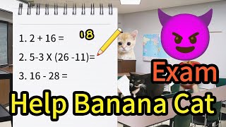 Banana Cat Exam SP1 #happycat #catmemes #catfunny #elgato #funny #foryou #bananacat #exam