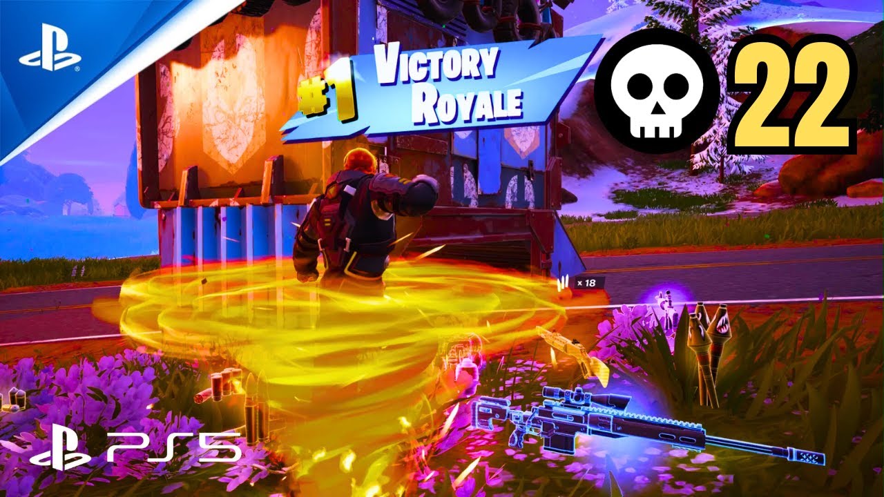 22 Eliminations Solo Zero Build – NEW Fortnite Chapter 7 (PS5 Controller)