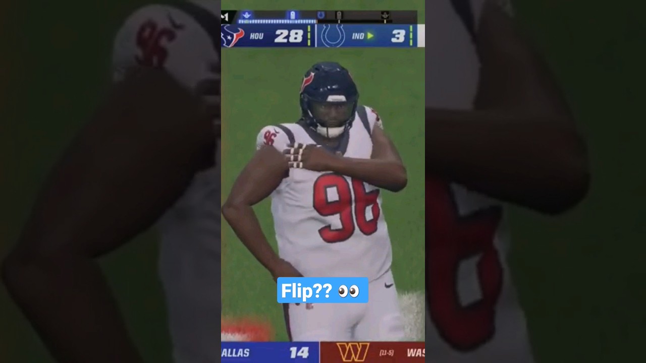 Big man flips! 👀 Maliek Collins gets some air. Texans vs Colts.  🏈