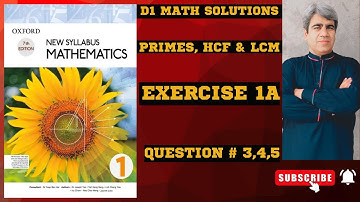 Exercise 1A Question # 3,4,5 | chapter 1 D1 | study with ProfTariq