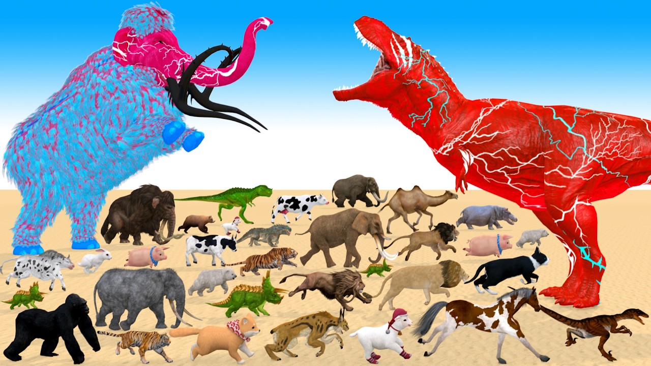 Incredible Animals Race vs Dinosaurs vs Prehistoric Mammals Speed Race Run: Who Will Win?ARBS #2026