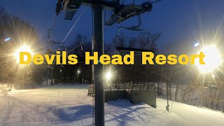 Snowboarding At Devils Head Resort, Wisconsin