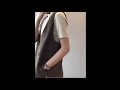 ユニセックス テーラード ロング ベスト ジレ
