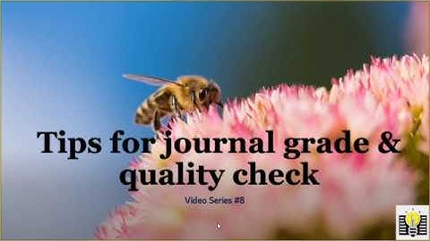 Tips to check journal grade and quality #8| After finding your target journal|Suggestions and demo