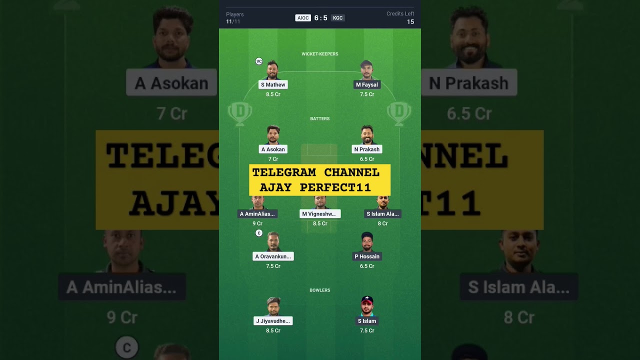 aioc vs kgc dream11 prediction